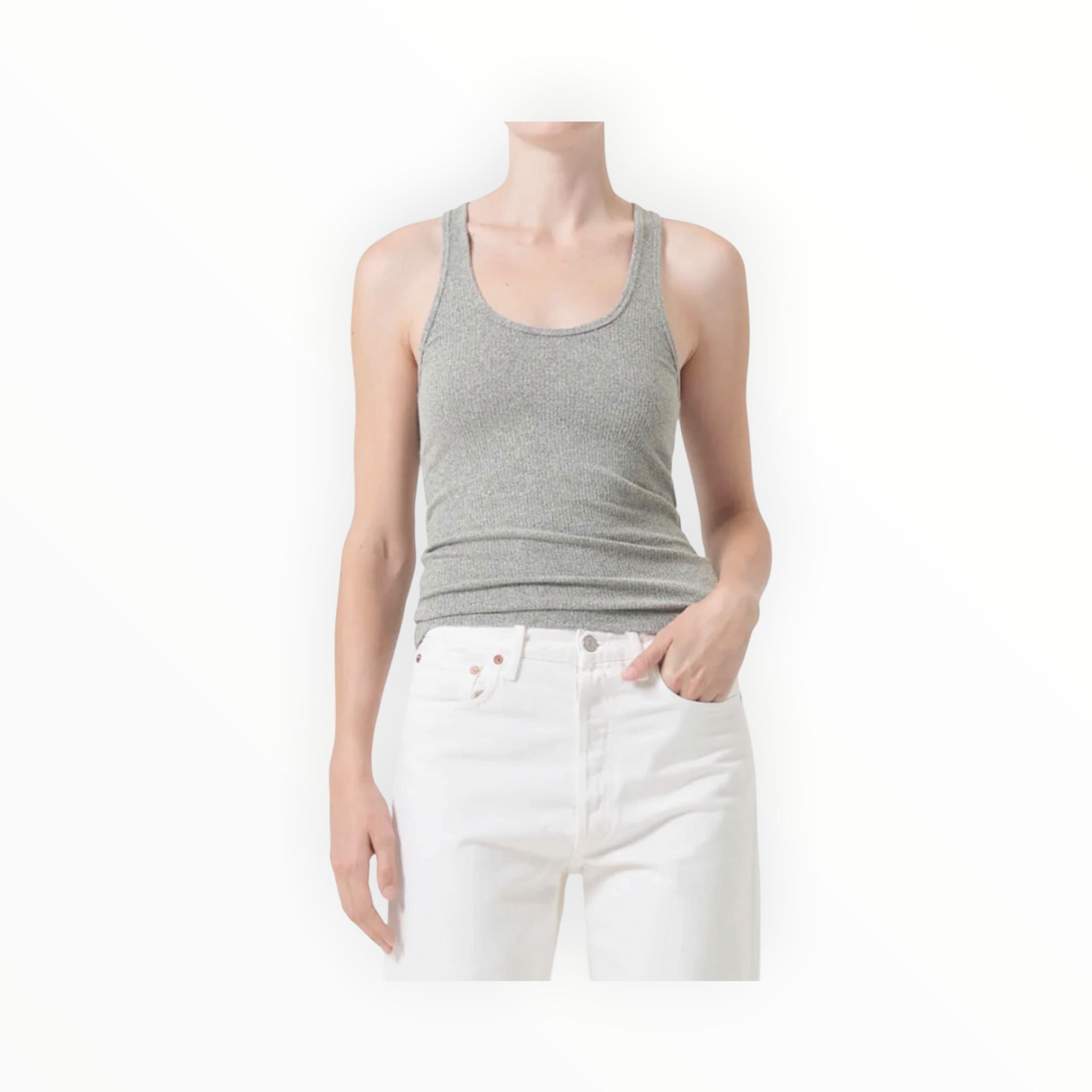 AGOLDE Bianca Tank Top - Celery