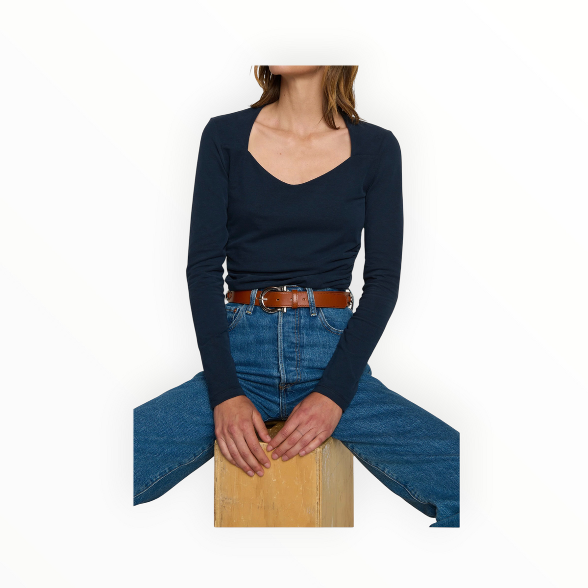 Nation Ltd Millie Tee - Navy Night Sky