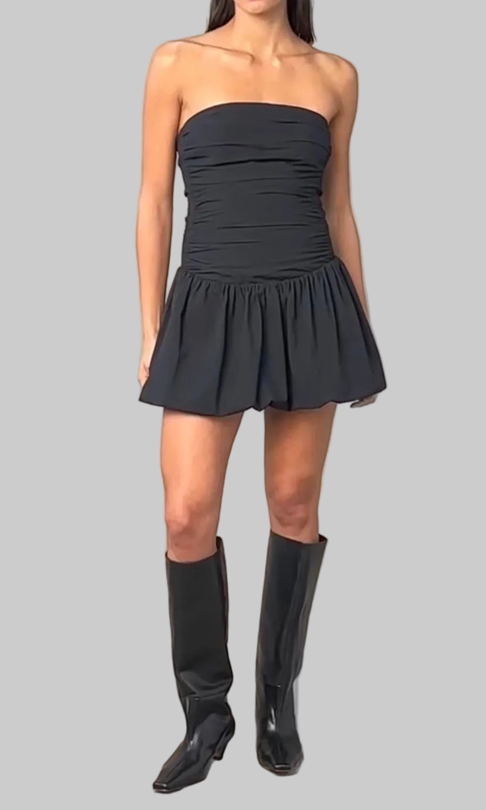 Mon Renn Radiance Mini Dress - Black