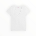 Goldie LeWinter Cleo V Neck Tee - White