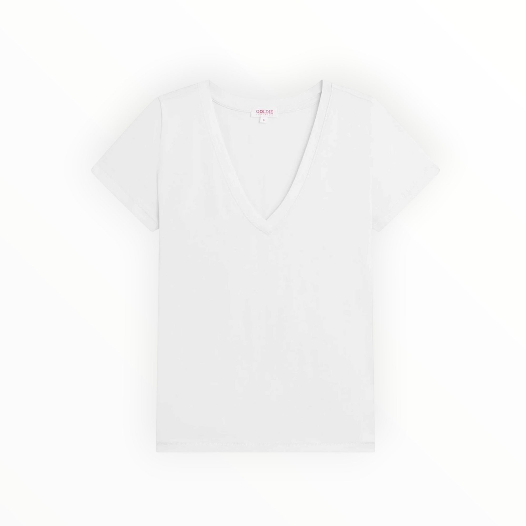 Goldie LeWinter Cleo V Neck Tee - White