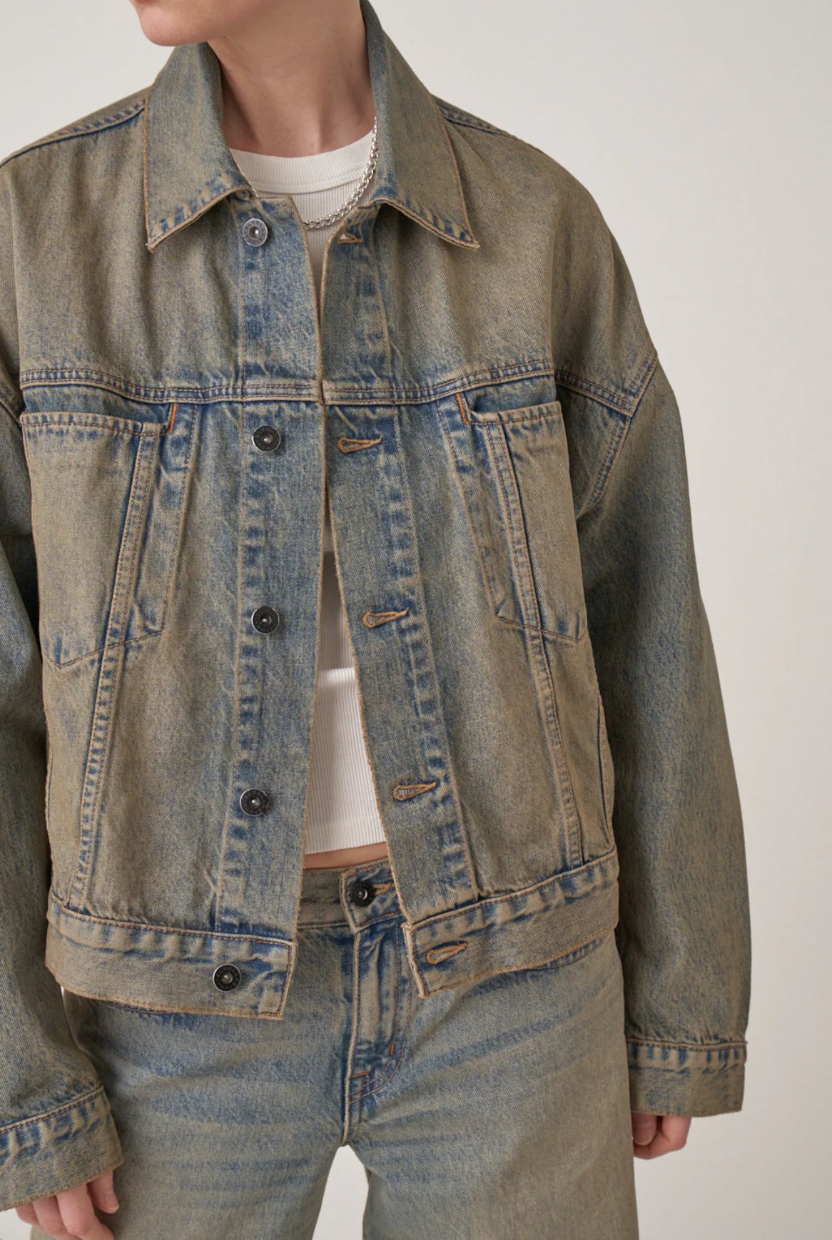 SLVRLAKE Boston Trucker Jacket - Indigo Rust