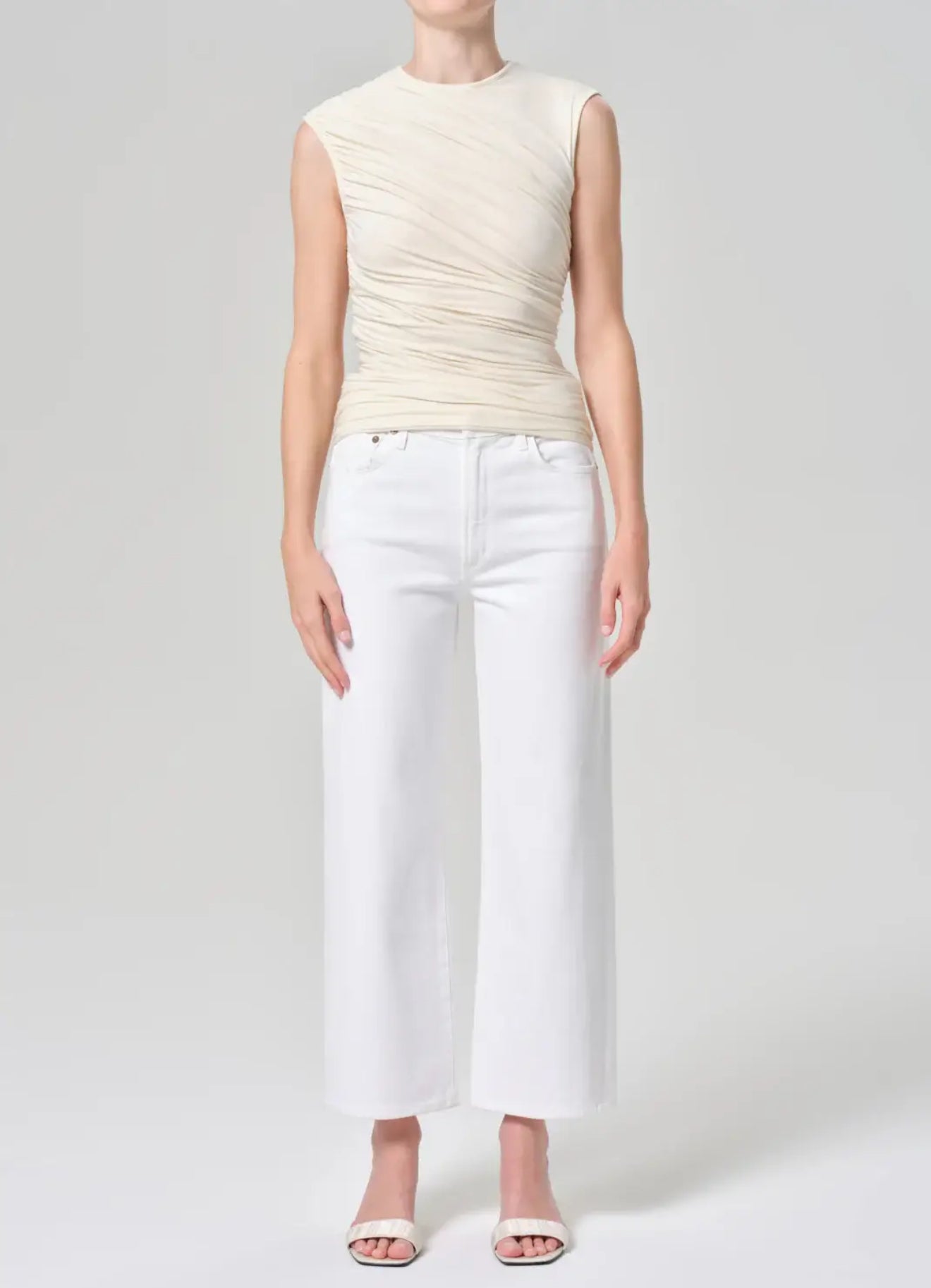 AGOLDE Harper Crop Jeans - Sour Cream