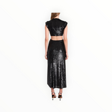 A.L.C. Alexis Sequined Cut Out Midi Dress - Black