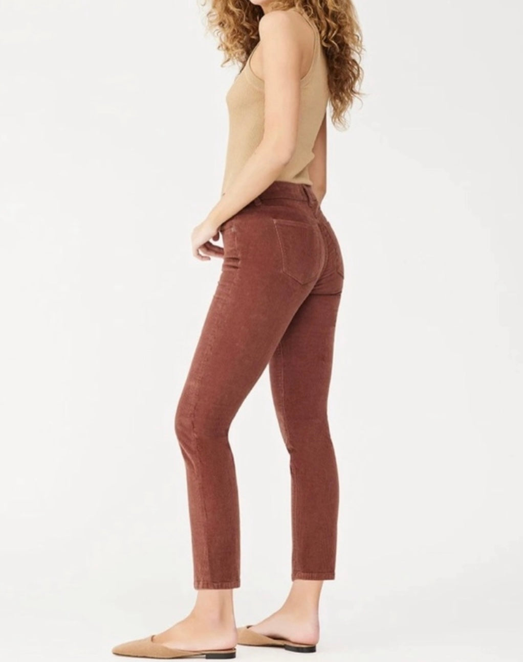 DL1961 Mara Straight Mid Rise Instasculpt Ankle - Copper