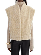 Lamarque Dua Reversible Sherpa Vest - Ecru