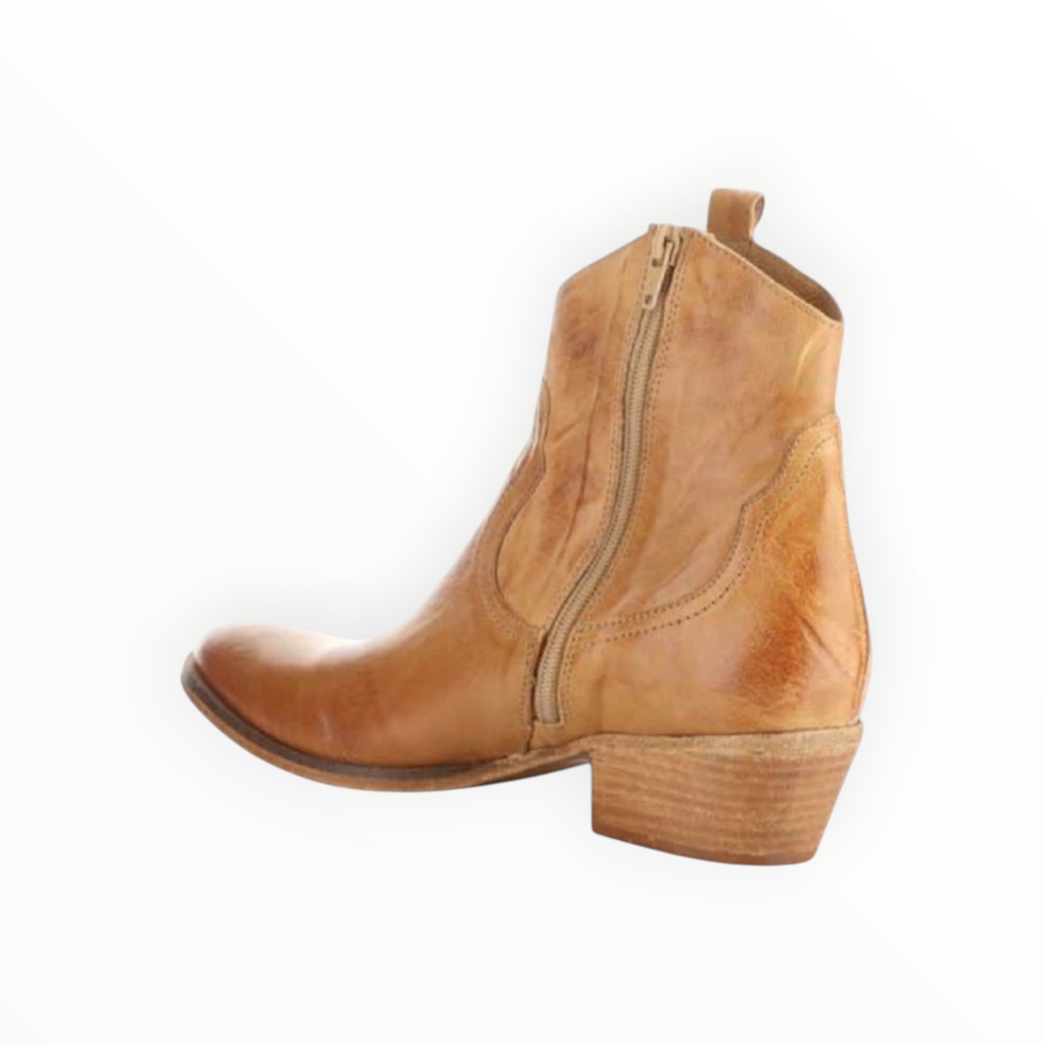 Fly London Wami Western Boot - Camel Velvet