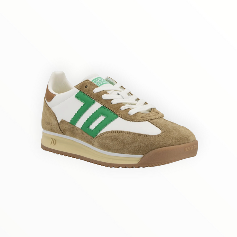 Back 70 Jogger Sneaker - White/Camel/Green