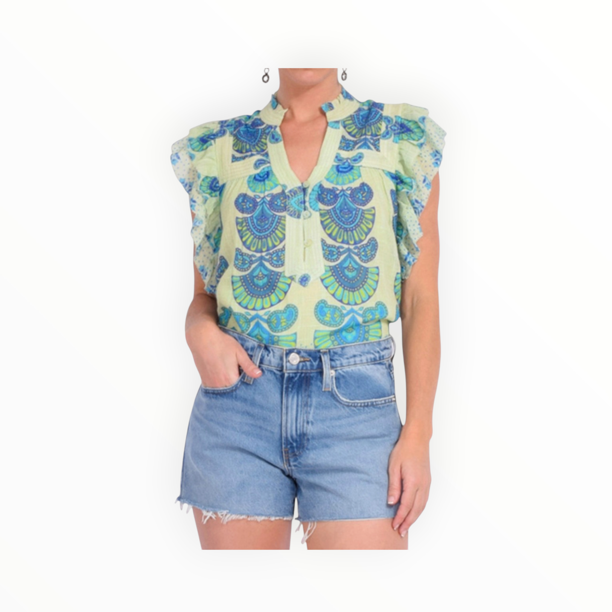 Love The Label Sara Top - Orchid Moon Print