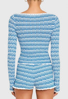 Amanda Uprichard Breezy Cardigan- Blue/White Stripe