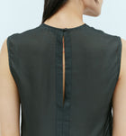 St. Agni Sheer Silk Gauze Top - Soot
