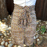 ba&sh Dina Belted Printed Metallic Chiffon Mini Skirt - Greige