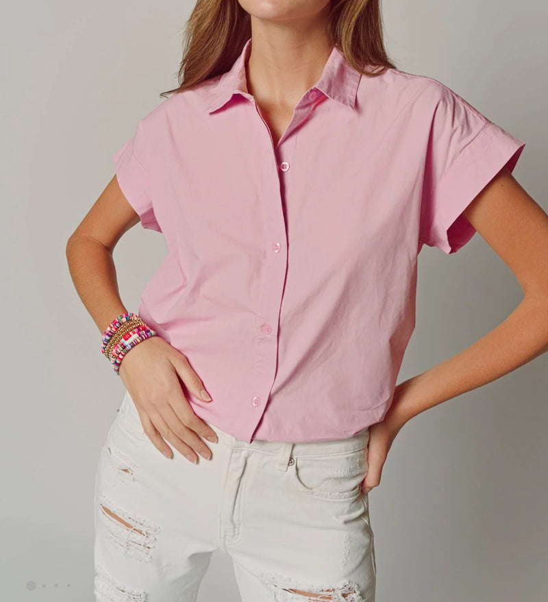 The Shirt by Rochelle Behrens The Boyfriend Shirt - Fondant Pink