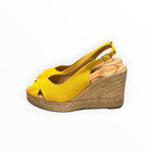 Pinaz Sling Back Criss Cross Espadrilles - Yellow