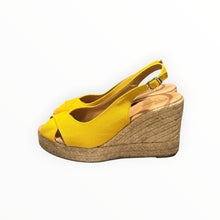 Pinaz Sling Back Criss Cross Espadrilles - Yellow