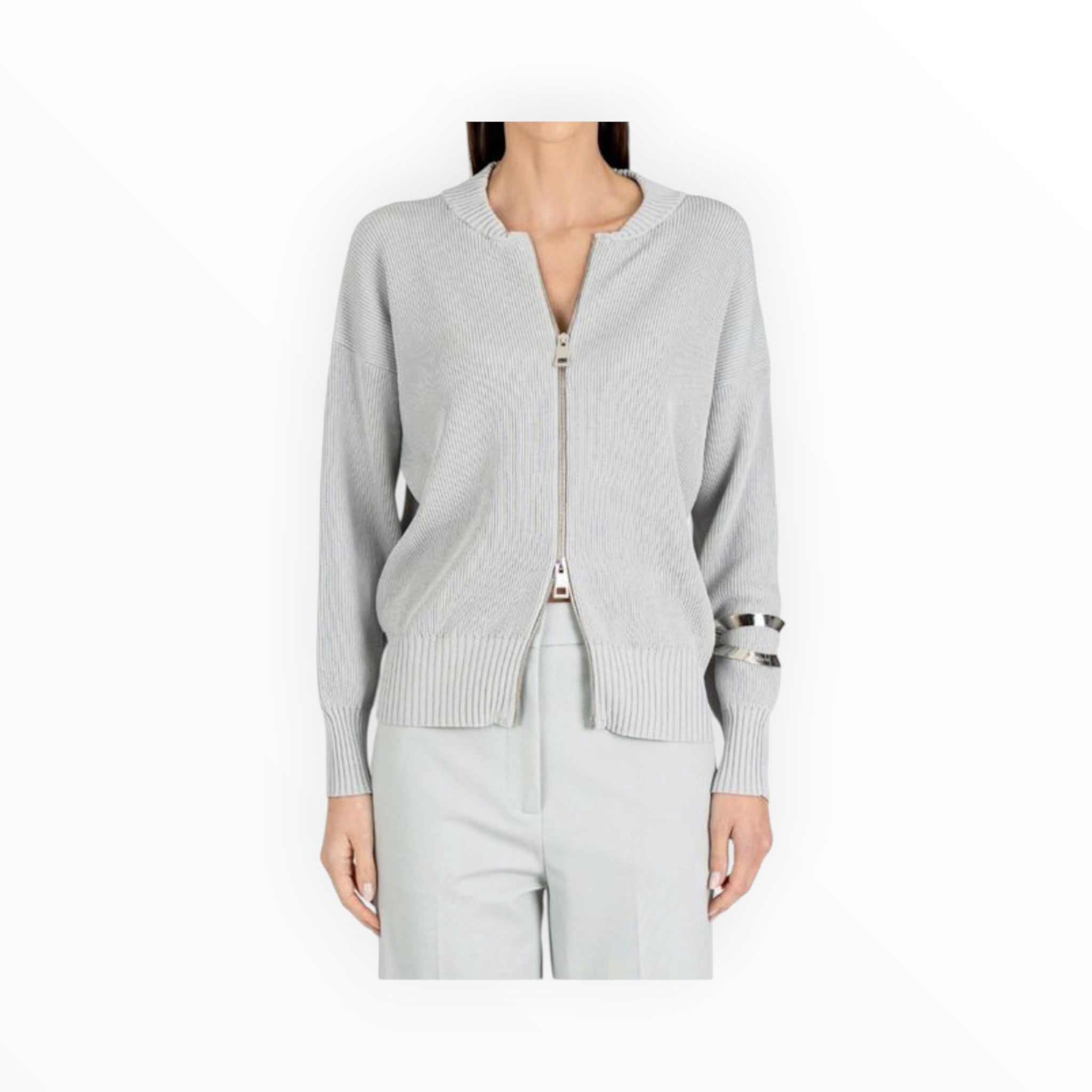 Liviana Conti Double Zip Cardigan - Brezza