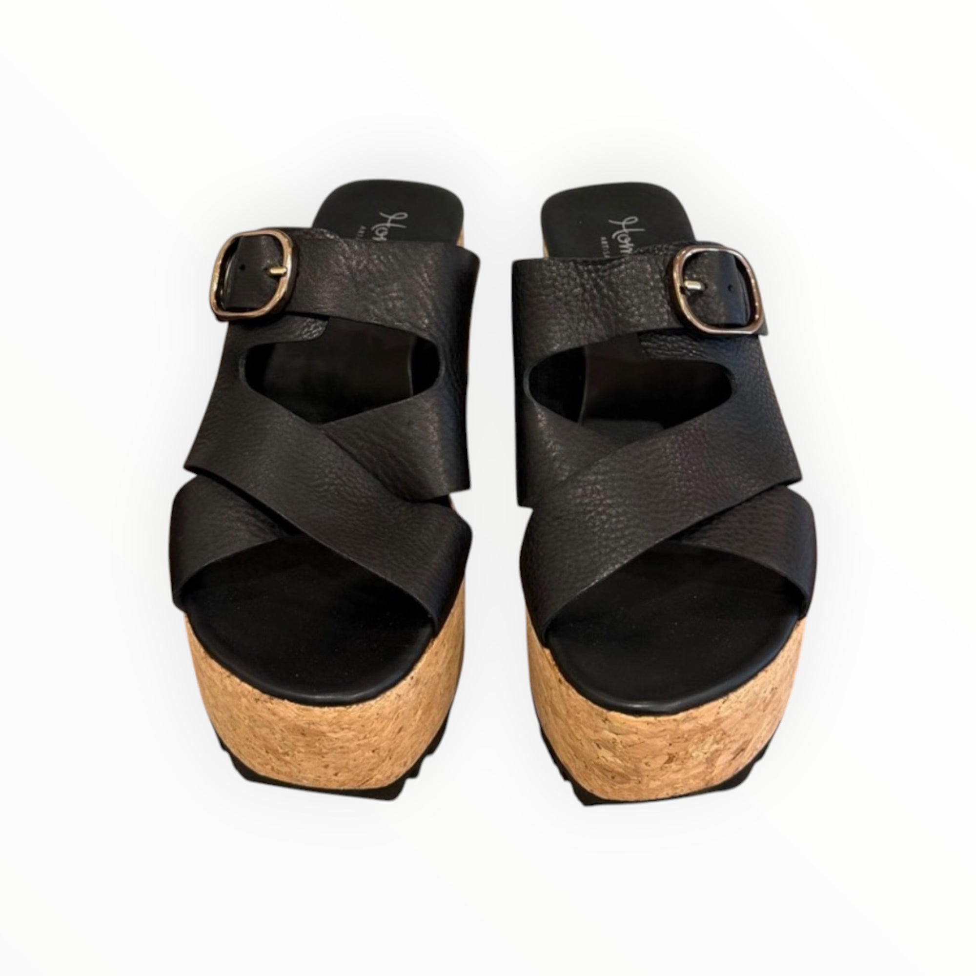 Homers Venice Wedge Sandal - Black