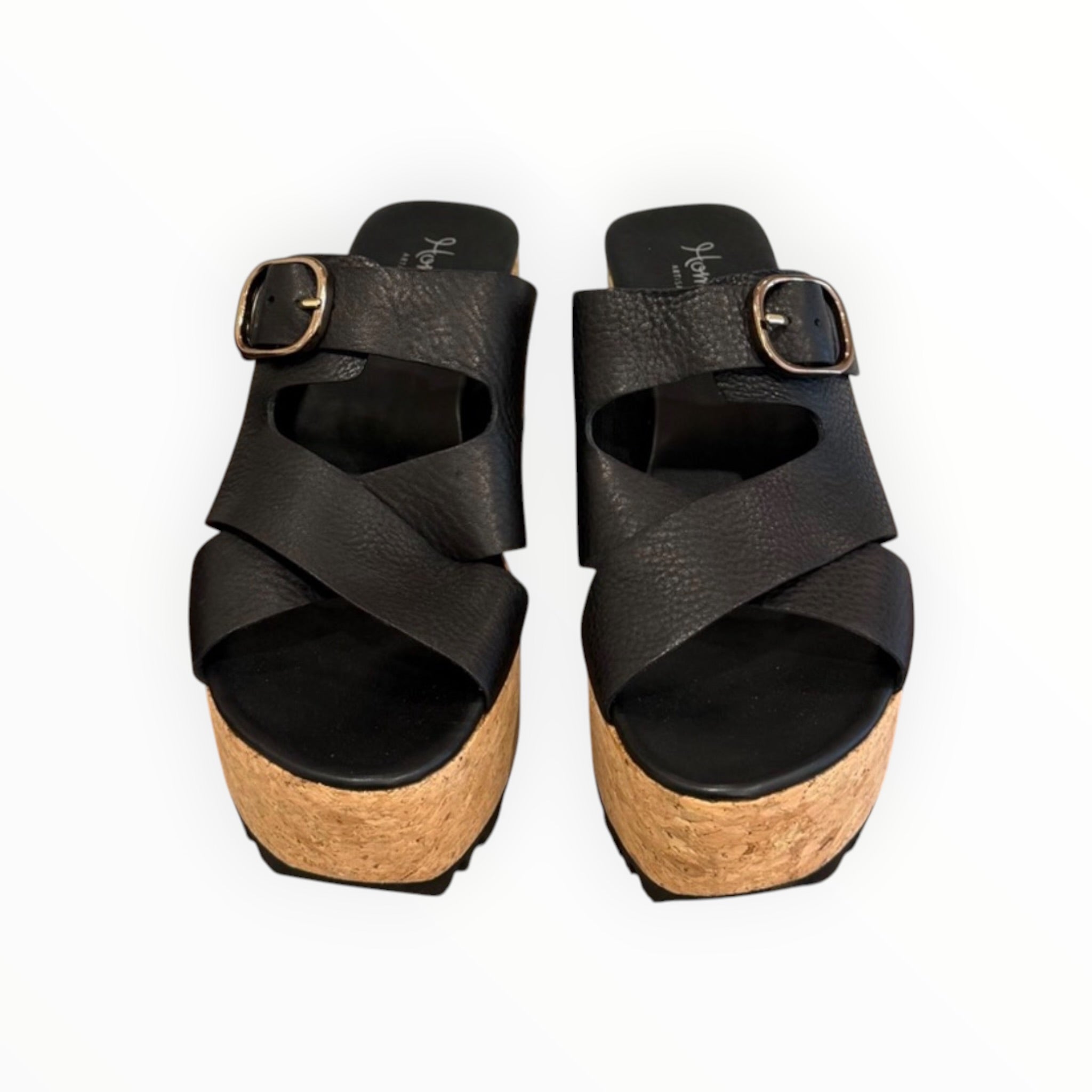 Homers Venice Wedge Sandal - Black