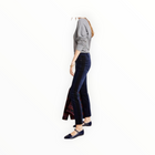 AG Jeans Mari Crop Mid Rise Straight - Tuxedo Stripe Navy/Black