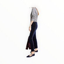 AG Jeans Mari Crop Mid Rise Straight - Tuxedo Stripe Navy/Black