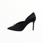 Something Bleu Selah Pointed Toe Pump - Black Satin