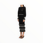 Kivari Rafaela Rafaela Knit Midi Skirt - Black/Cream