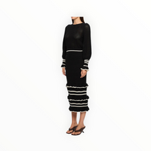 Kivari Rafaela Rafaela Knit Midi Skirt - Black/Cream