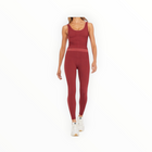 The Upside Ribbed Seamless Midi Pant - Sangria