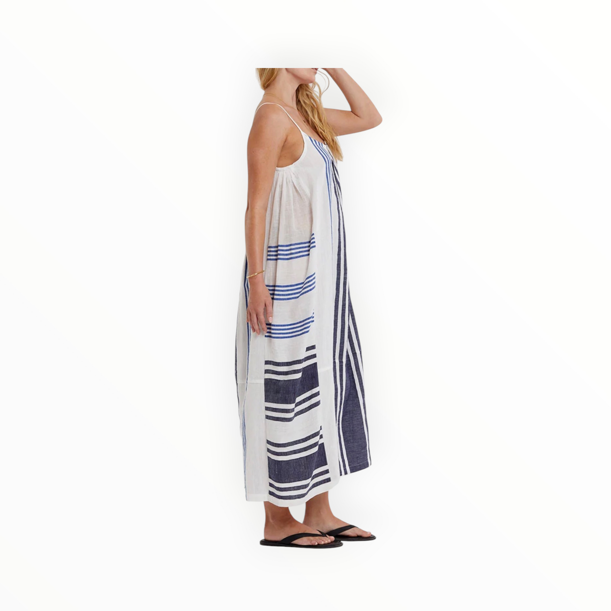 lemlem Nia Slip Dress - Marina Blue