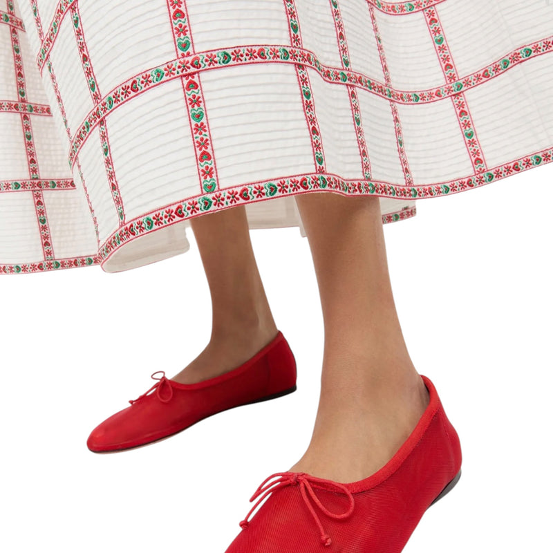 Loeffler Randall Landon Mesh Ballet Flat - Red