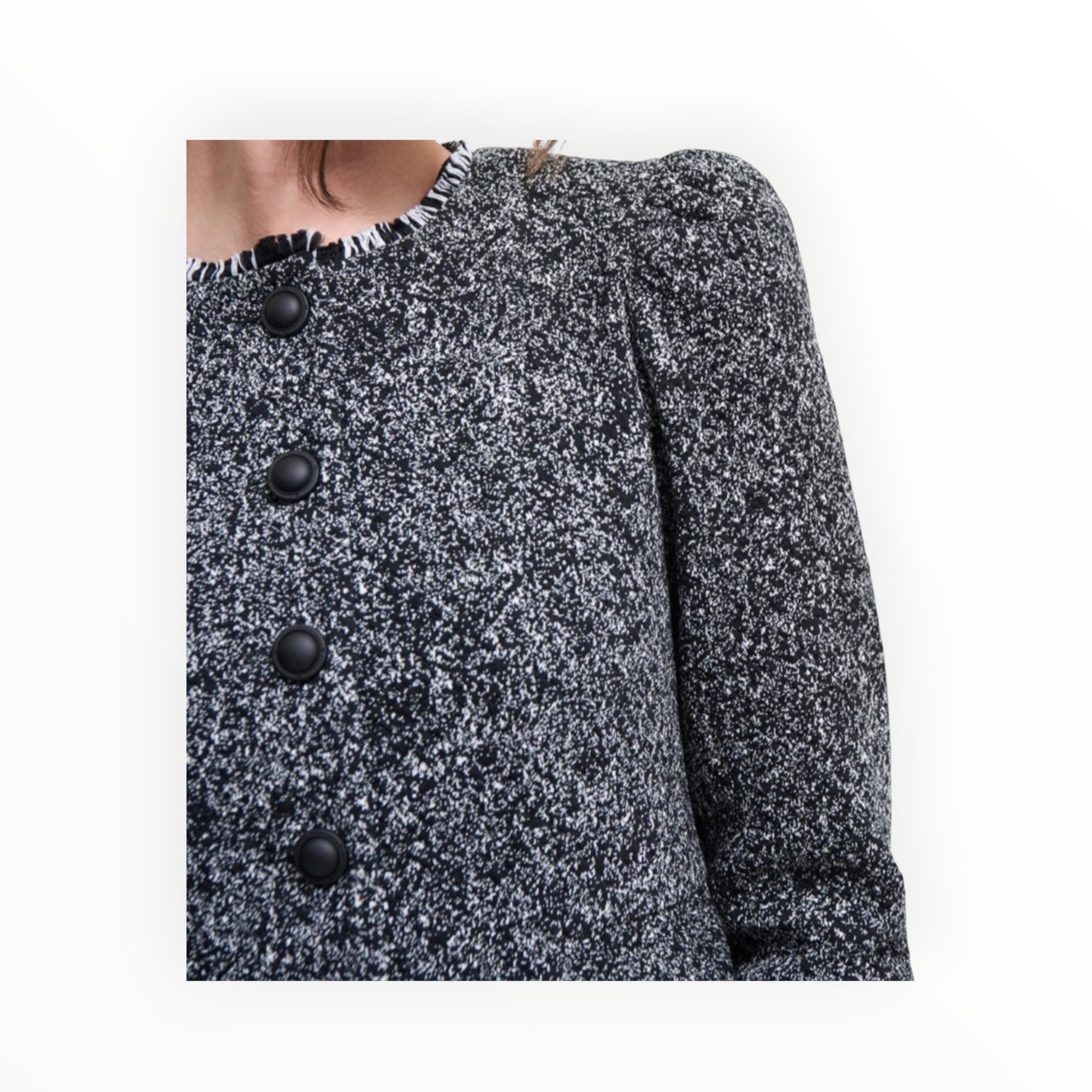 Joseph Ribkoff Jacquard Blazer - Black/White