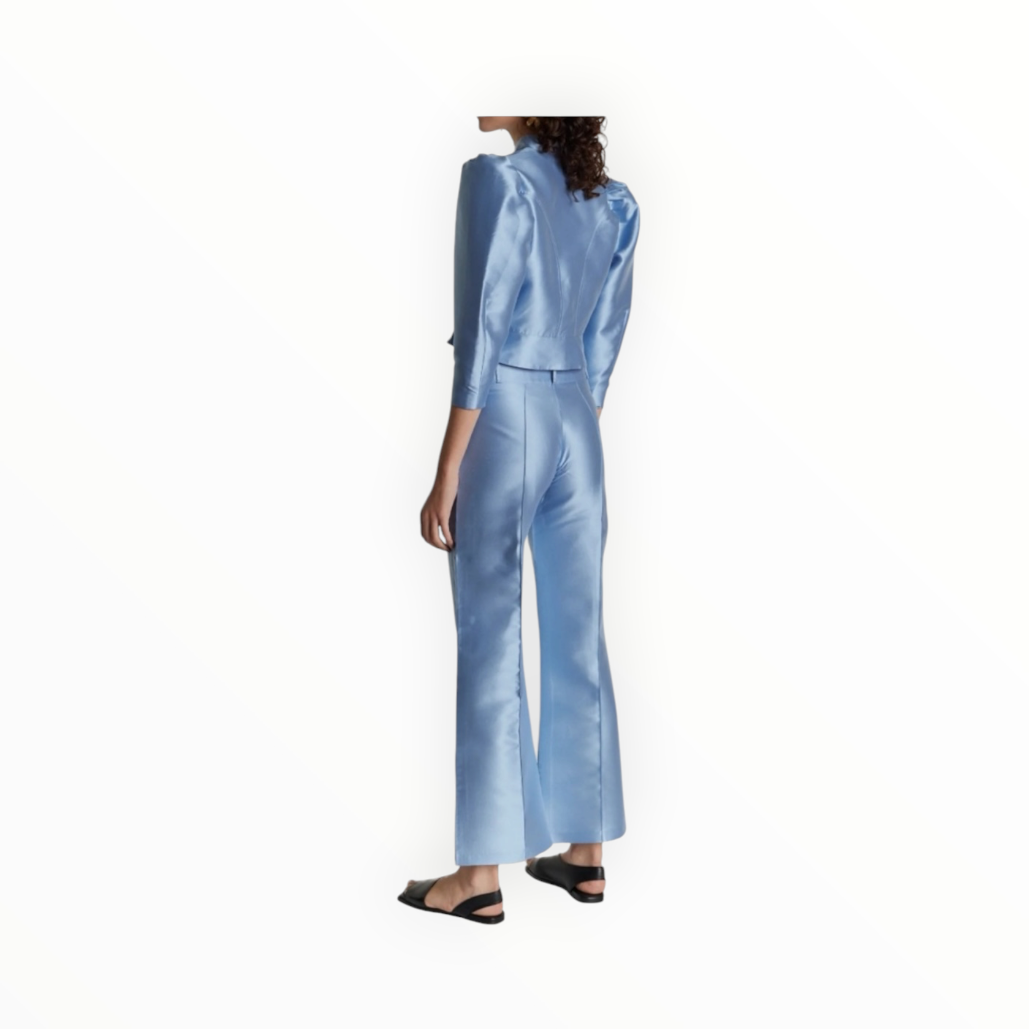 DESTREE Niagara Satin Flared Pants - Blue