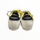 Primabase Suede Low Top Sneaker W/Yellow Laces - White