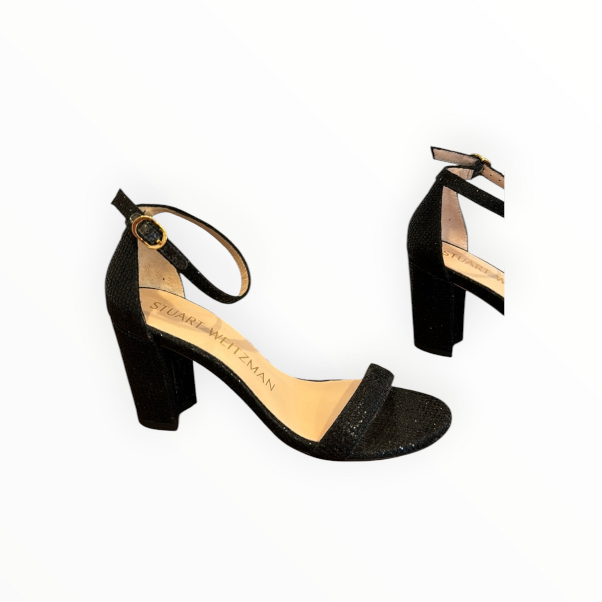 Stuart Weitzman Nearly Nude Strap Sandal - Black Disco