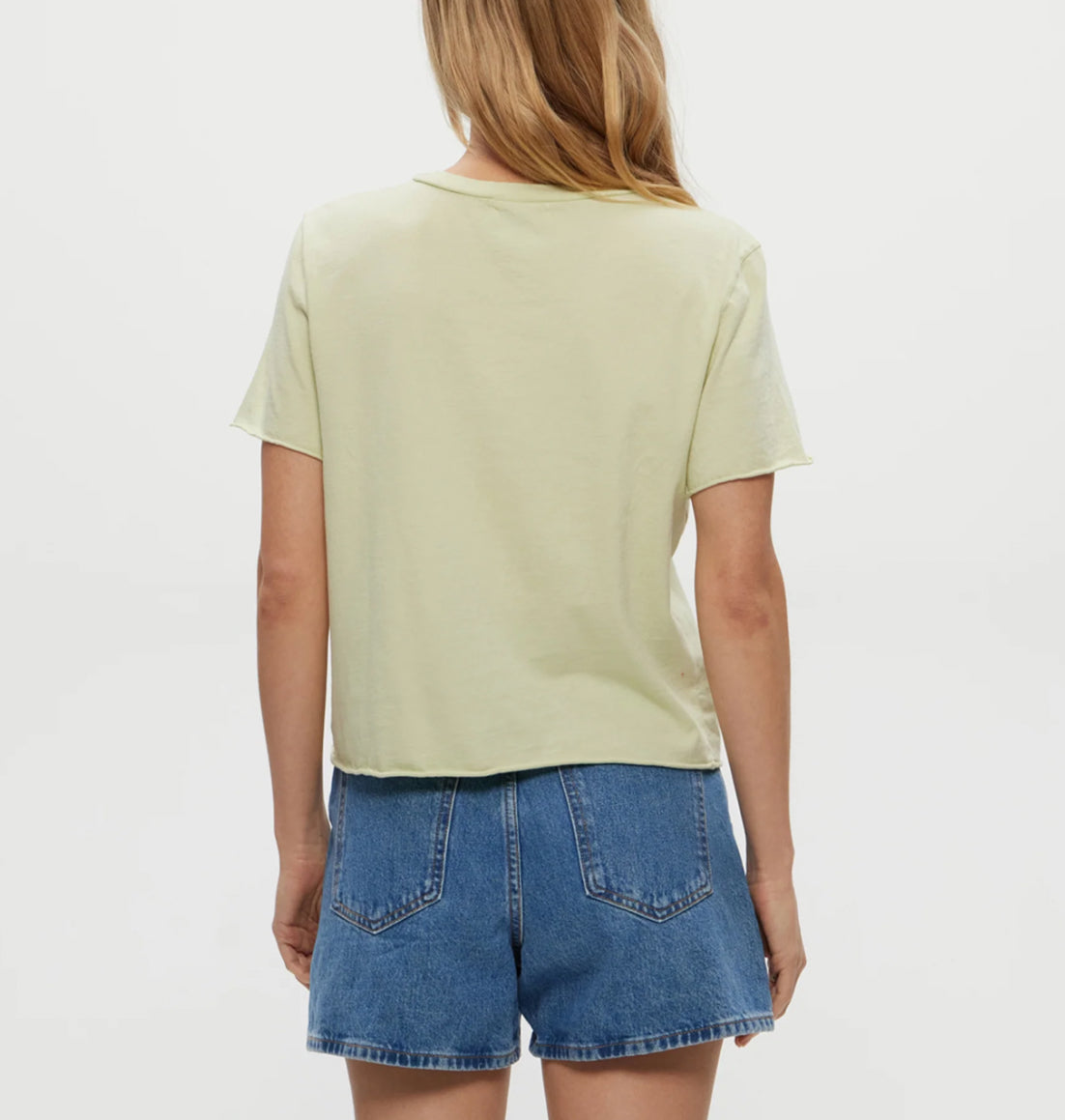 Michael Stars Jackie Crewneck Tee - Celery