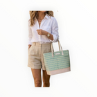 Evelyn & Kate Charleston Celine-Style Canvas Tote - Green