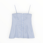 SIMKHAI Vivvy Bustier Top - Blue Hydrangea Stripe