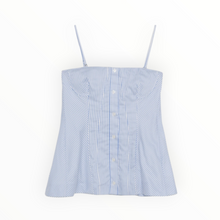 SIMKHAI Vivvy Bustier Top - Blue Hydrangea Stripe