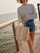 Hat Attack Modern Straw Cooler Tote - Natural