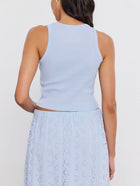 Velvet by Graham & Spencer Harla Ribbed Cropped Tank Top - Island