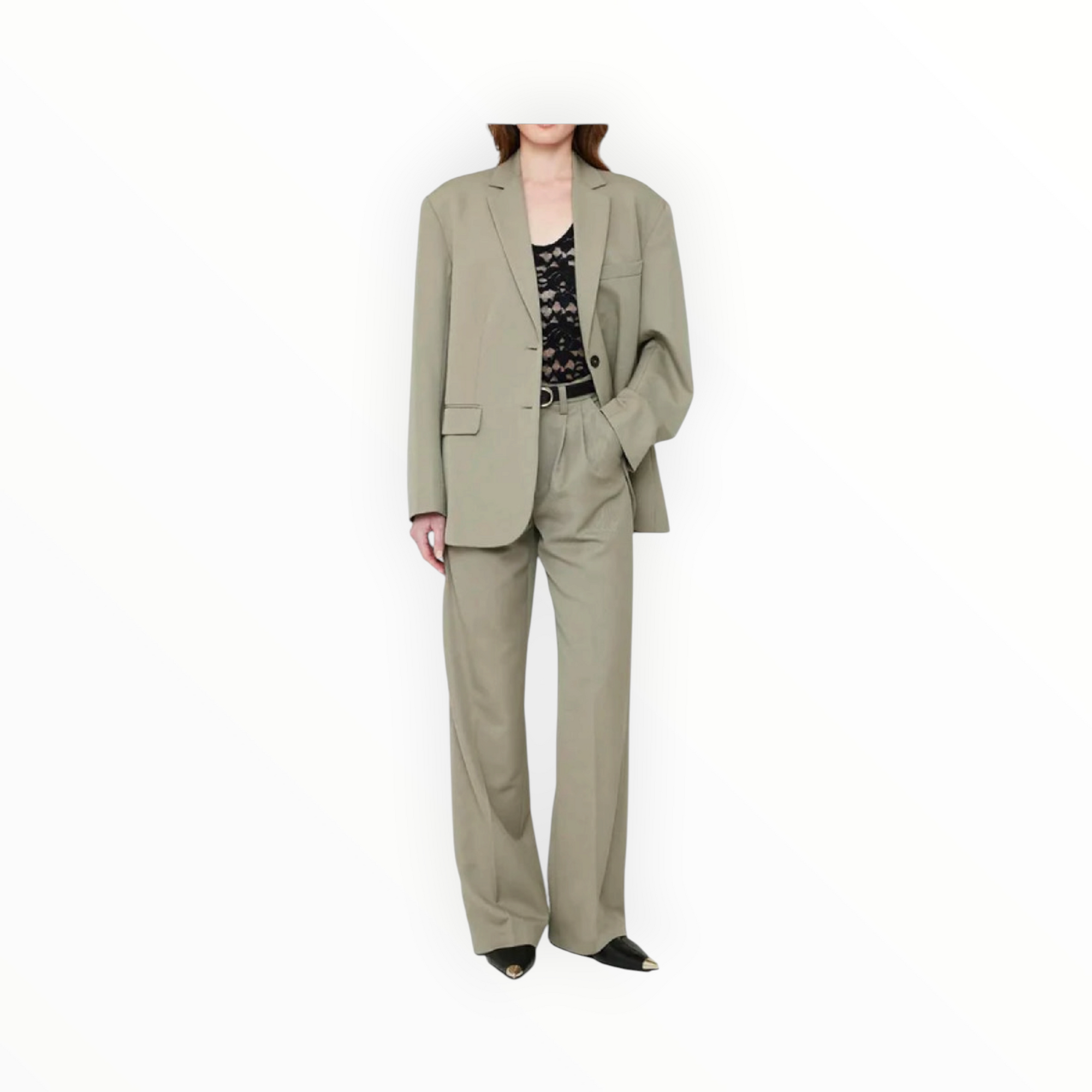 Anine Bing Carrie Trousers - Green Khaki
