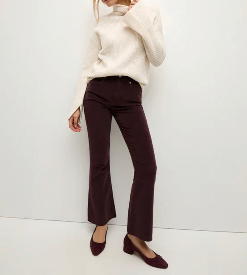 Veronica Beard Carson Ankle Flare Cord - Plum