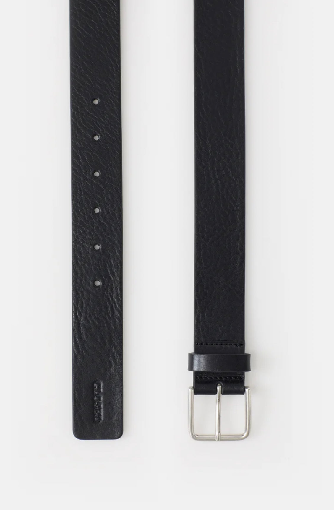 Closed Leather Belt - Black