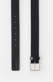 Closed Leather Belt - Black