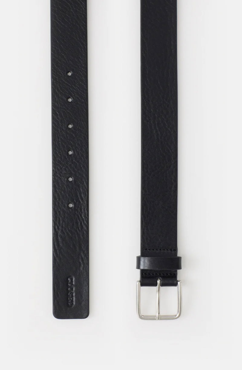 Closed Leather Belt - Black