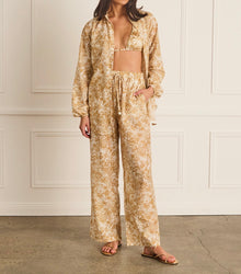 AQUA BLÚ Luminary Resort Pant - Gold