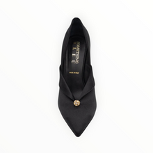 Something Bleu Selah Pointed Toe Pump - Black Satin