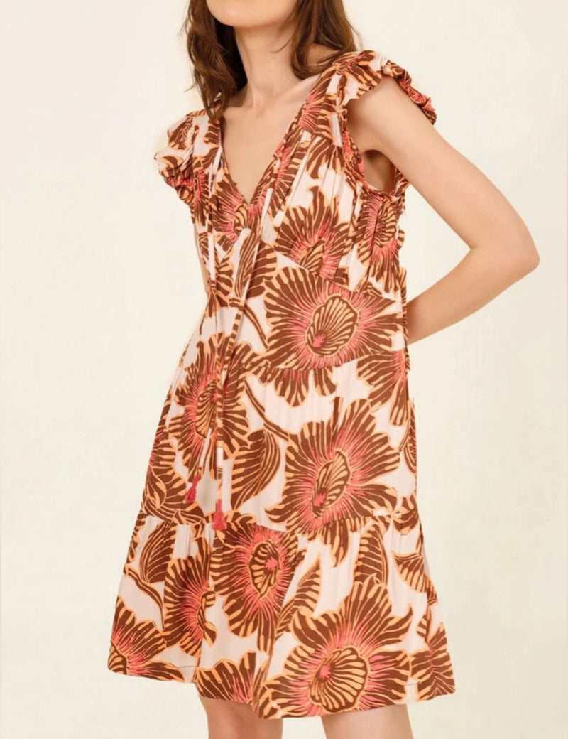 Omika Jacqueline Mini Dress - Cemile Fig