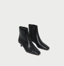 Loeffler Randall Marcella Black Woven Ankle Boot