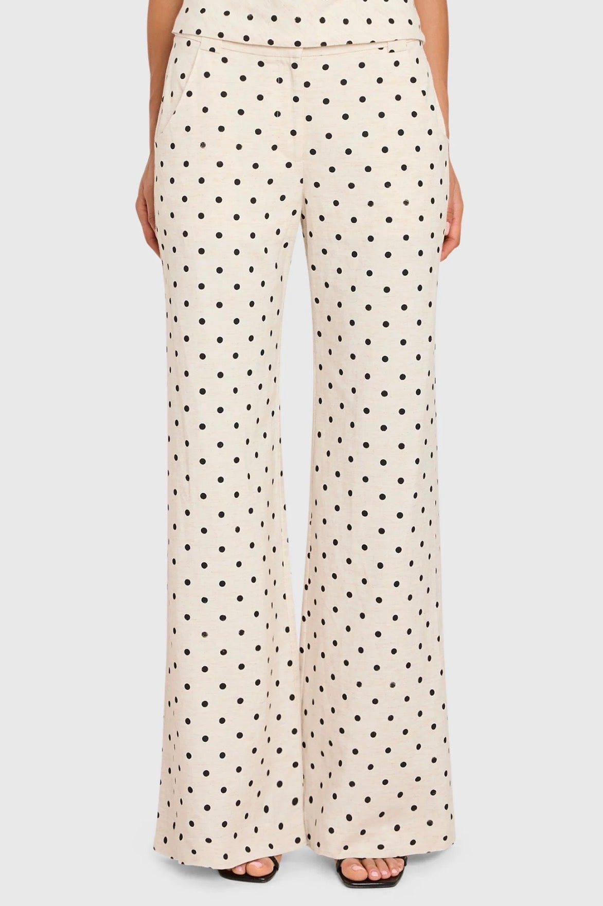 Amanda Uprichard Saddler Pants - Beige/Black